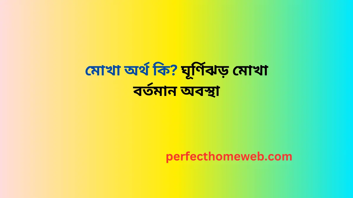 মোখা অর্থ কি ঘূর্ণিঝড় মোখা বর্তমান অবস্থা