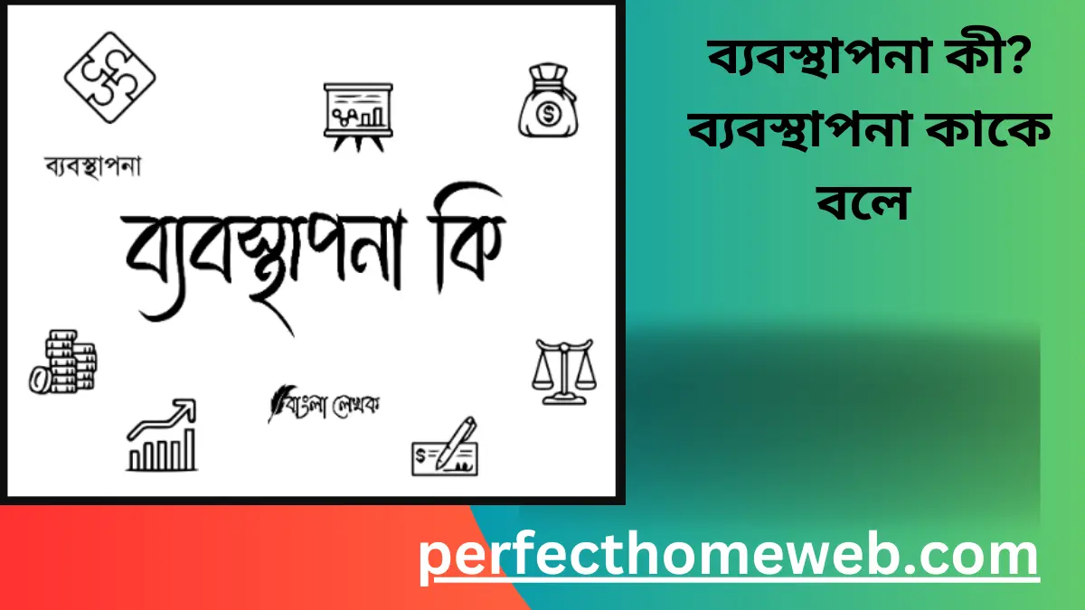 ব্যবস্থাপনা কী ব্যবস্থাপনা কাকে বলে ব্যবস্থাপনা কত প্রকার ও কি কি