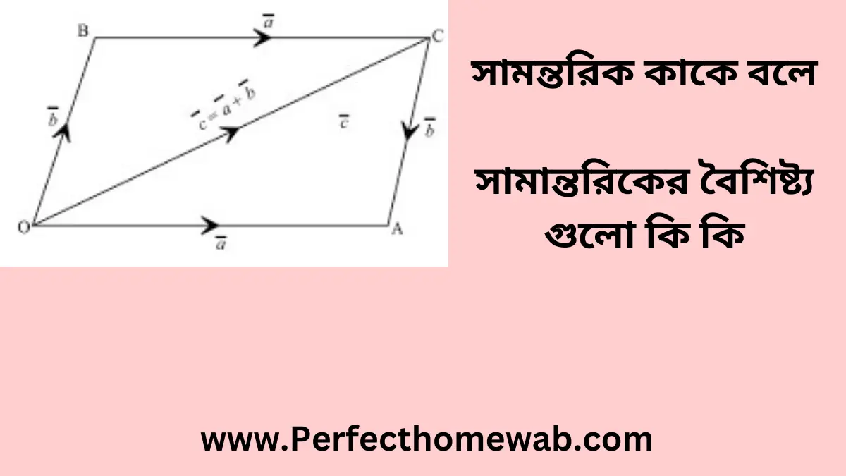 সামন্তরিক কাকে বলে সামান্তরিকের বৈশিষ্ট্য গুলো কি কি